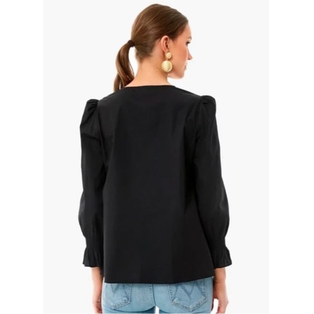 Tuckernuck Black V-Neck Puff-Sleeve Top - Picture 3 of 7